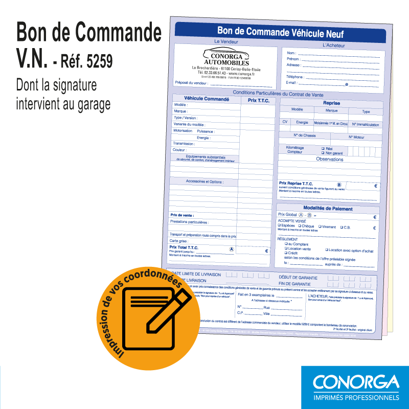 Bon de Commande V.N.