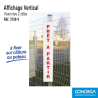 Affichage Vertical Totem - Rouge sur Fond Blanc