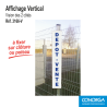 Affichage Vertical Totem - Bleu sur Fond Blanc