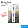 Affichage Vertical Totem - Bleu sur Fond Blanc