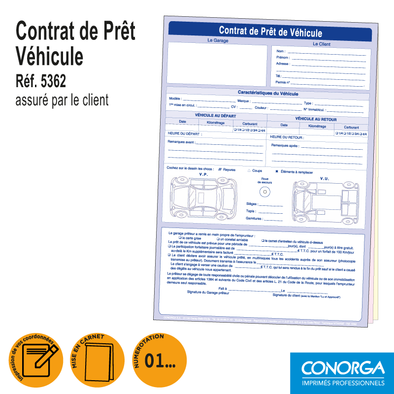 Contrat de Prêt de Véhicule