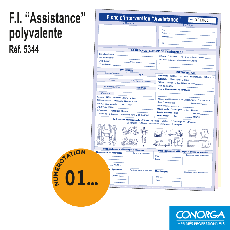 Fiche d'Intervention Assistance Polyvalent Véhicule