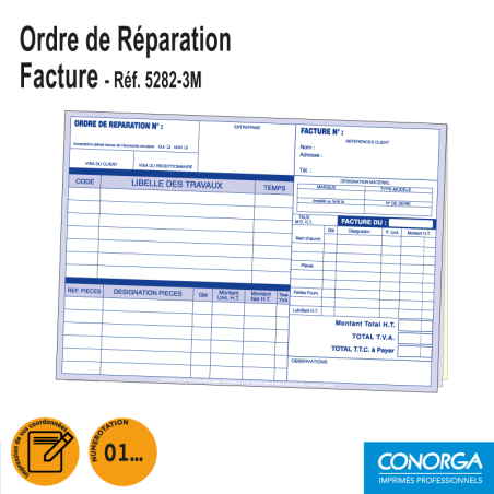 O.R. / Facture Motoculture - Triplicata