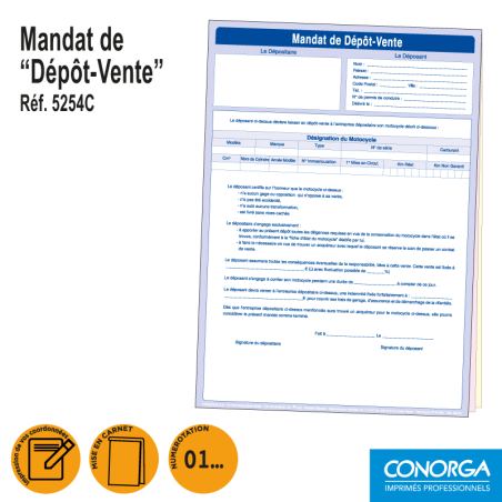 Mandat de Dépot Vente - Motocycle