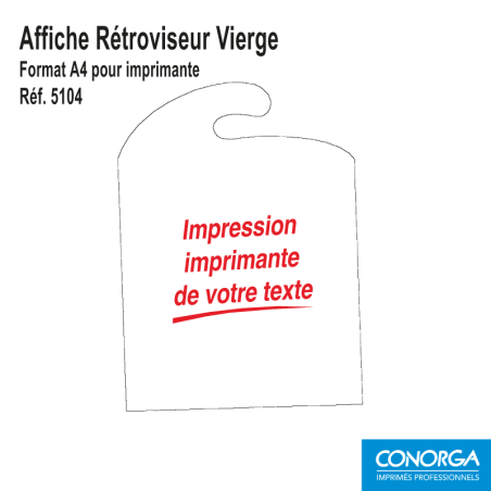 Affichage Rétroviseur Vierge pour Imprimante