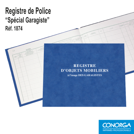 Registre de Police - 100 pages